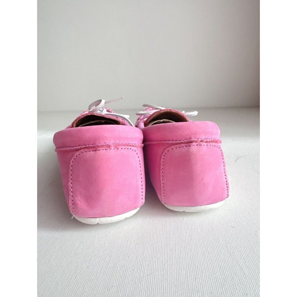 Manitobah Kayak Moccasin Pink Beaded Leather w Bow Detail 7 - Picture 5 of 8